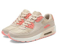 Women's casual shoes with 3.5cm low heel in beige orange, grey and pink purple colour options