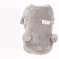 Four-legged small dog padded coat in thick cotton with loose fit, shown in grey colour option