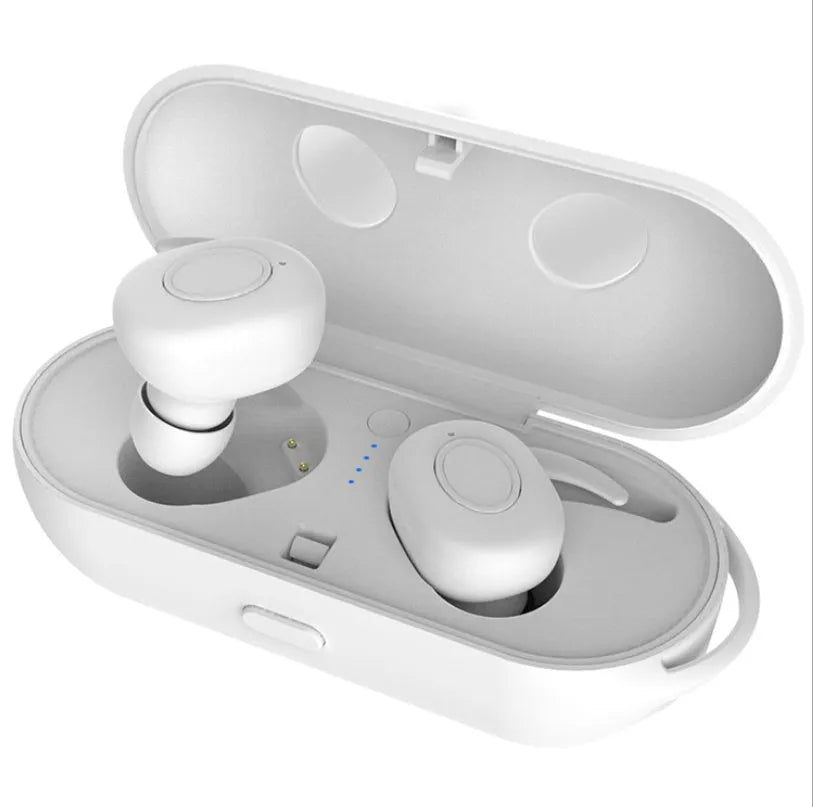 Bluetooth headset noise reduction HiFi stereo mini sports wireless earbuds in-ear with microphone black