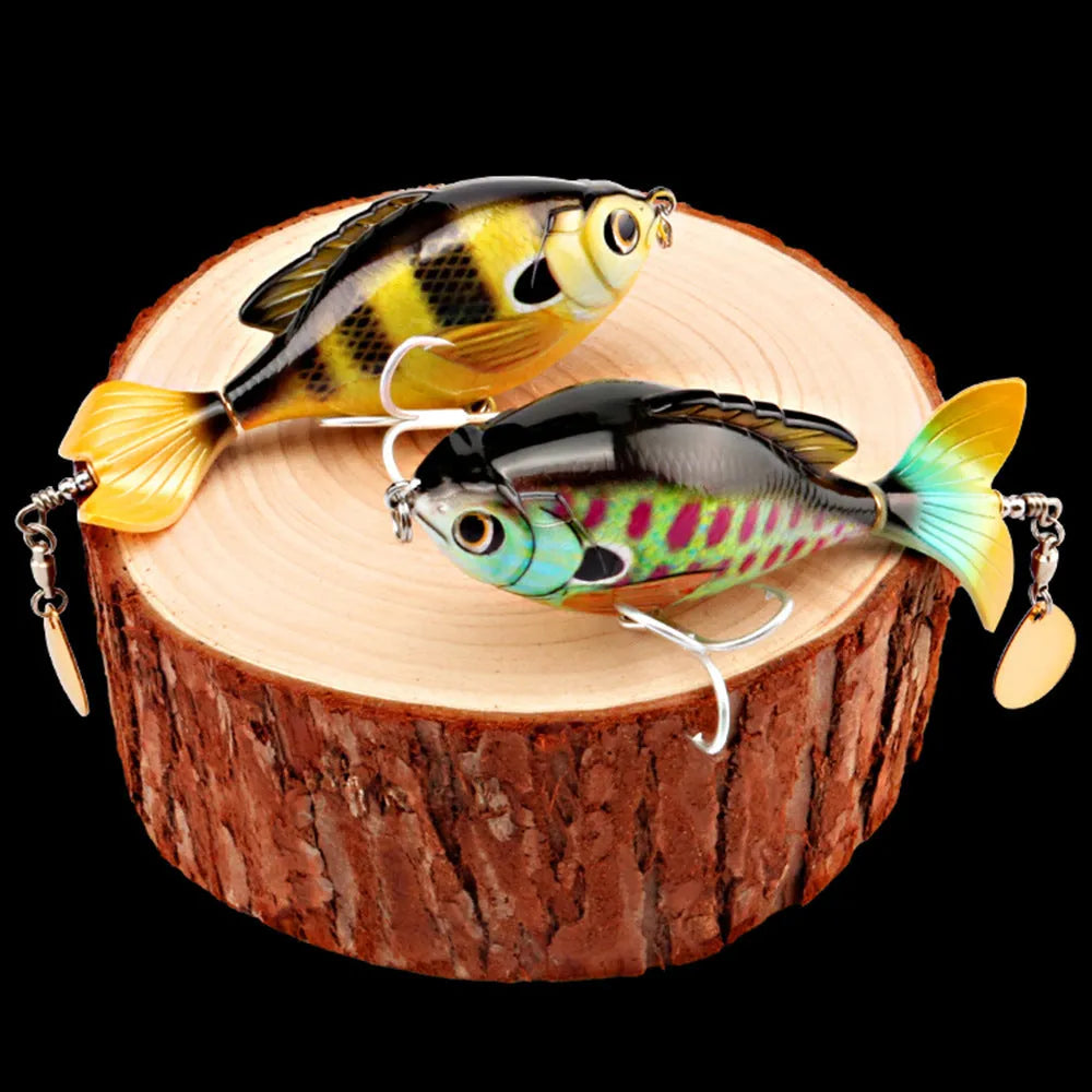 Tractor lure fishing lure 9.5 cm bionic hard bait with three hooks in ABS plastic