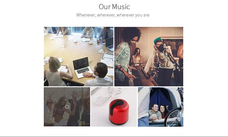 Hieha XQ11 cylindrical mini Bluetooth speaker in silver metal finish, showing compact size.