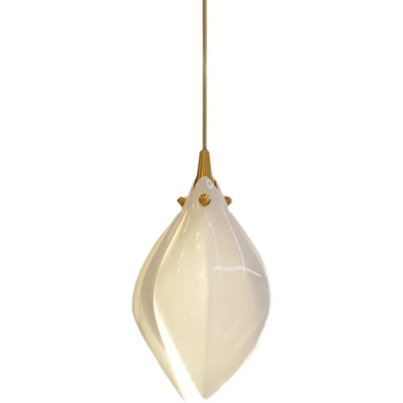 Nordic ceramic magnolia single head pendant light with tri colour dimming for dining room use