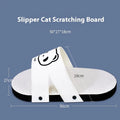 White corrugated paper cat scratch board with slipper-style design for indoor feline claw maintenance