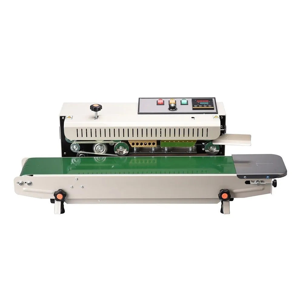 FR-900 vertical automatic continuous sealing machine with compact bench-top body and entry paint style finish