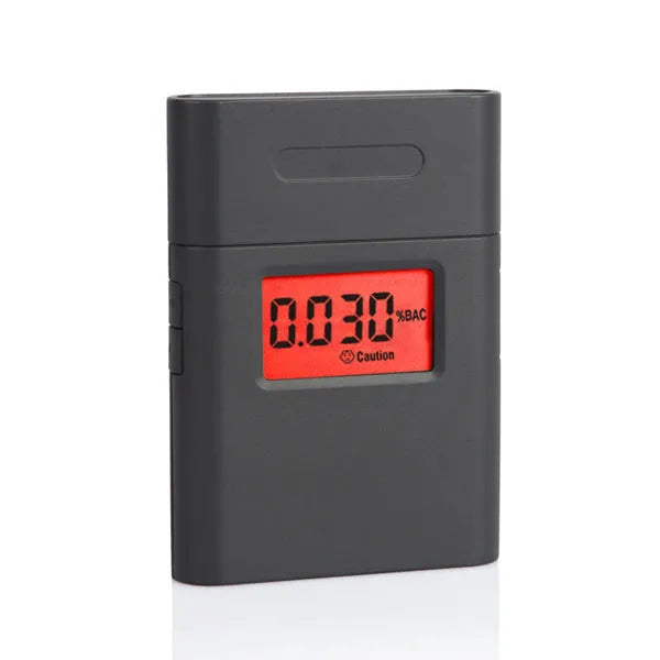 At-838 respiratory alcohol detector breathalyzer black handheld unit with display screen