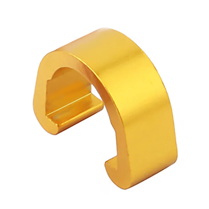 Aluminium alloy C buckle hardware fitting in multiple colours showing dimensions