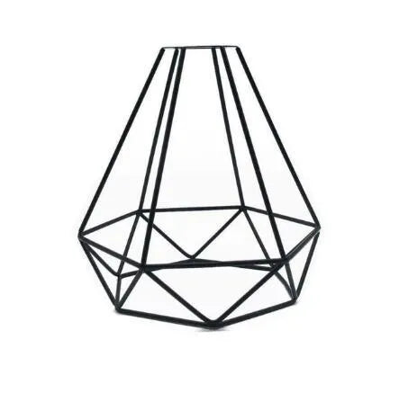 Minimalist hollow table lamp with wrought iron shell in red wine glass style emitting warm white LED light