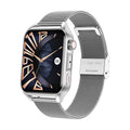High-definition AMOLED smart watch with NFC on a silicone wrist strap.