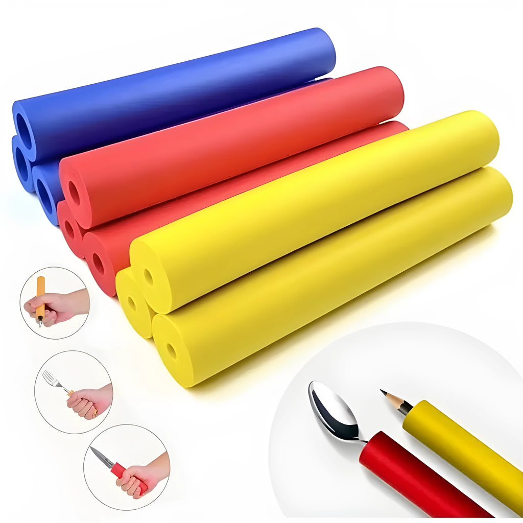 Rubber auxiliary grip hoses for utensil handles in 6-pack with 10mm and 18mm inner diameters