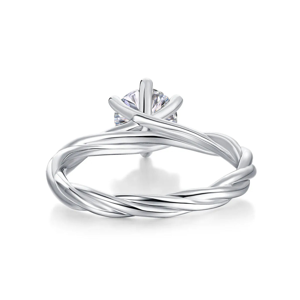 1 carat moissanite men's wedding ring with thorns vine design, S925 silver platinum plated, gift box, sizes 5-9