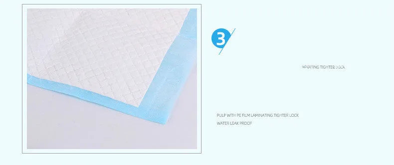 Pet Dad thickened disposable diaper pad for dogs and cats with teddy-soft surface, available in multiple sizes and pack quantities