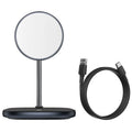 Swan Magnetic Desktop Stand Wireless Charger for iPhone 12 in black and white colours
