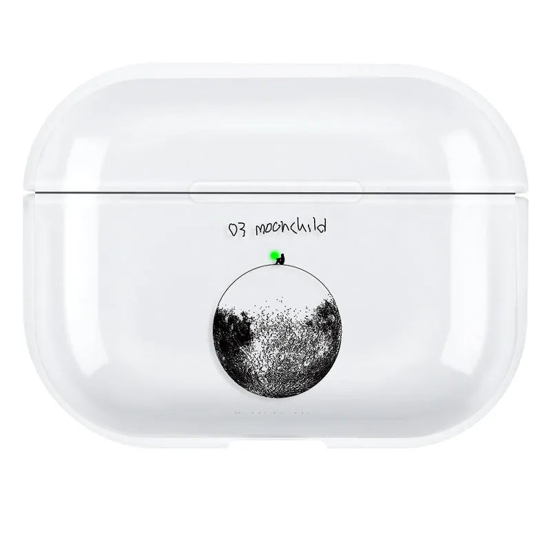 Solid colour PC back cover shell for Apple Airpods Pro 3 earbud case.