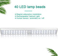 Rechargeable motion sensor LED light in three lengths for cupboard and stair lighting.