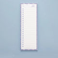 Ins Wind long note pad with purple bear cover, 91x256mm, 50 sheets, double tape paper