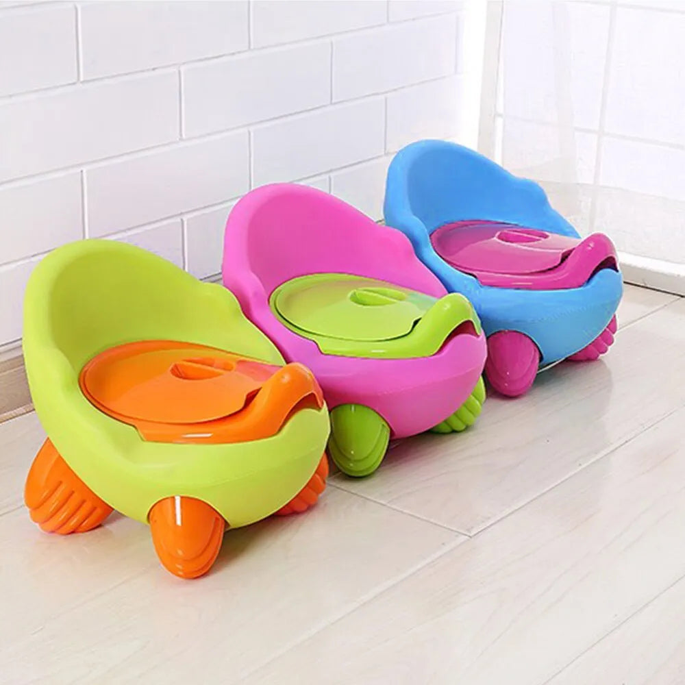 Dandan cartoon-themed children's toilet potty trainer in blue PP plastic