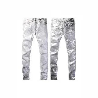 Black slim fit stretch skinny jeans with button fly, cotton straight-leg pencil pants for men