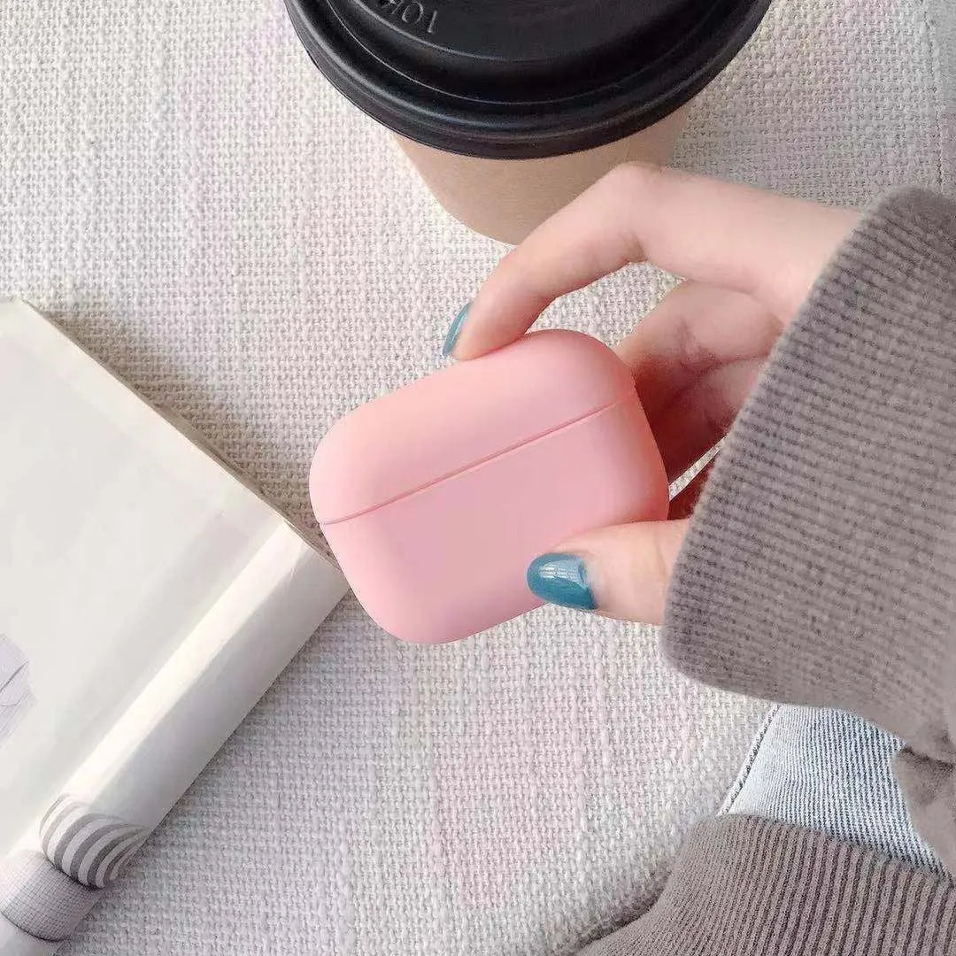 Plastic protective case for AirPods Pro showing multiple colour options