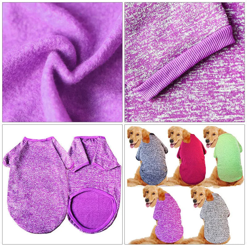 Pet sweatshirt for large dogs in acrylic material, available in sizes 3XL to 9XL and five colours