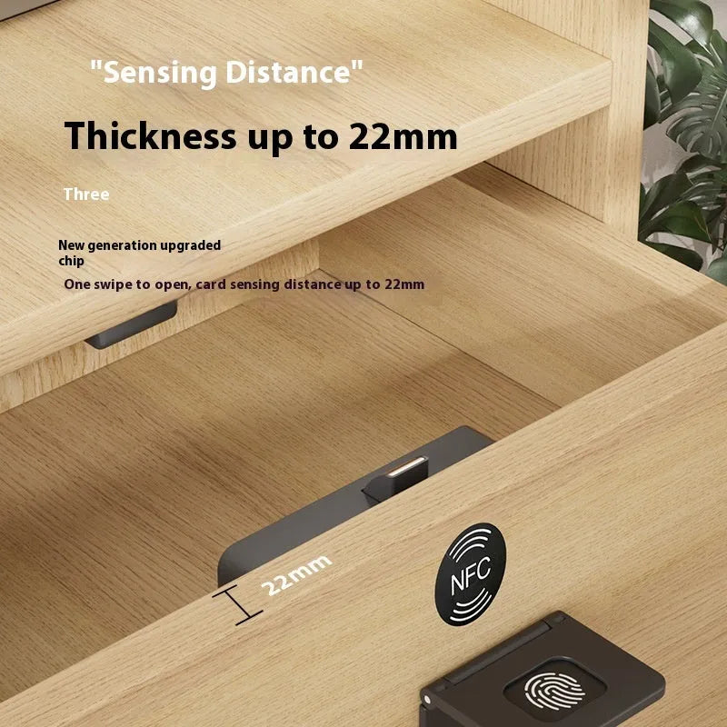 F079 punch-free adhesive drawer lock with key for wardrobes and cabinets