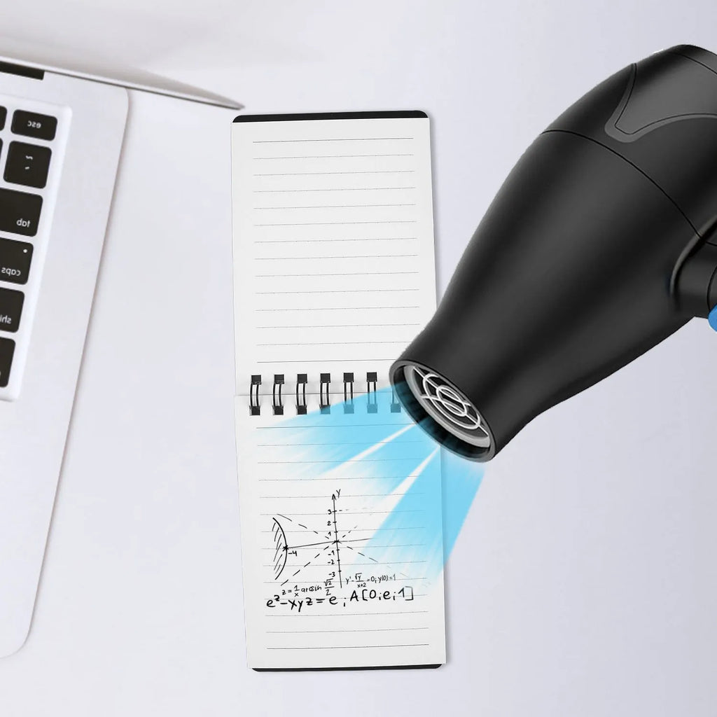 Business Intelligence Notepad with spiral binding, black white transparent PP cover, 105x75mm paper, pen and rag included