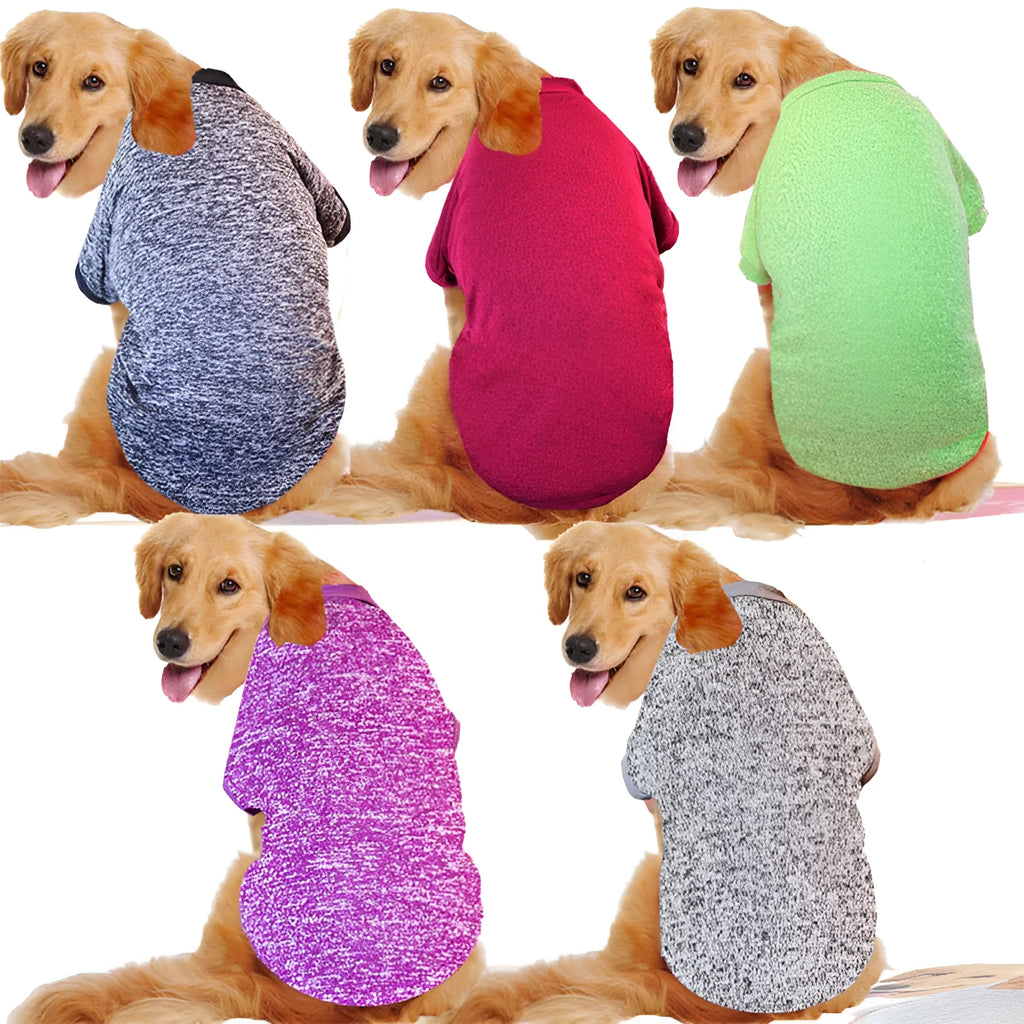 Pet sweatshirt for large dogs in acrylic material, available in sizes 3XL to 9XL and five colours