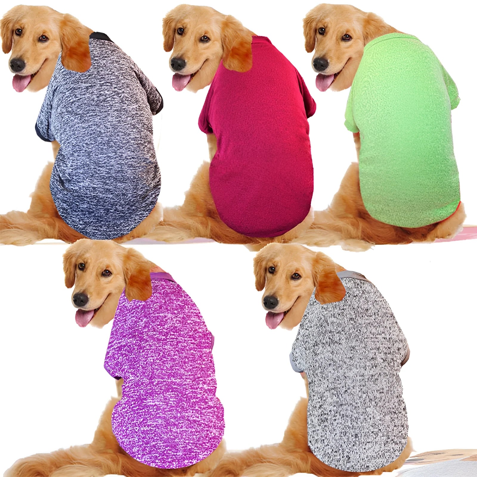 Pet sweatshirt for large dogs in acrylic material, available in sizes 3XL to 9XL and five colours
