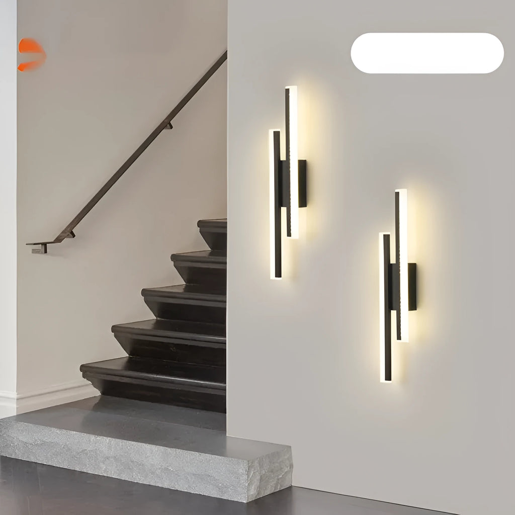 500mm gold linear wall lamp with three colour temperature settings for modern interiors