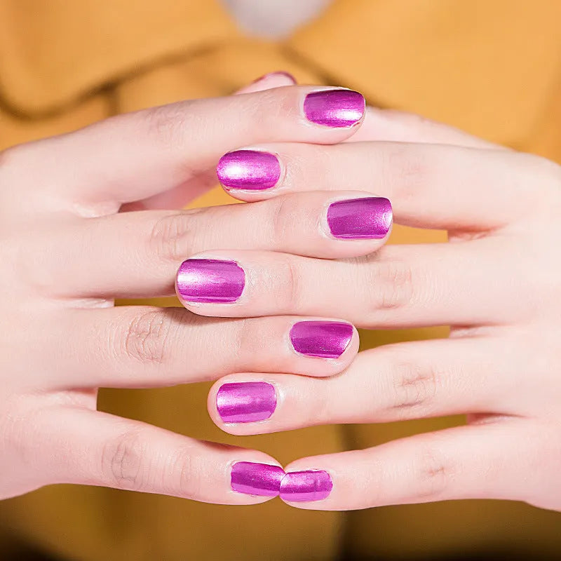 8ml mirror nail polish bottle in gold shade with high gloss finish