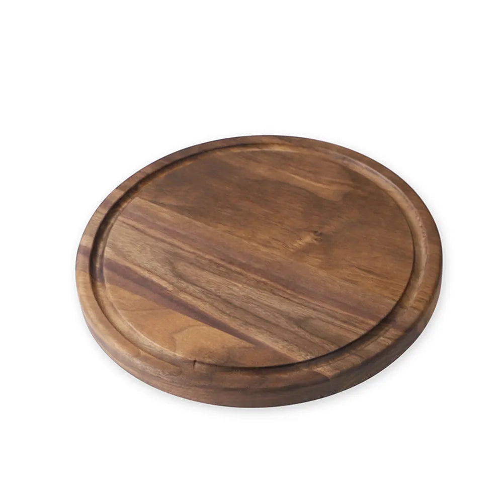 Black walnut wood cutting board double-sided design with groove for sauce, rectangular large size 40x28cm