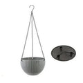 Plastic hanging plant basket with inner tank and chain in one of seven colours