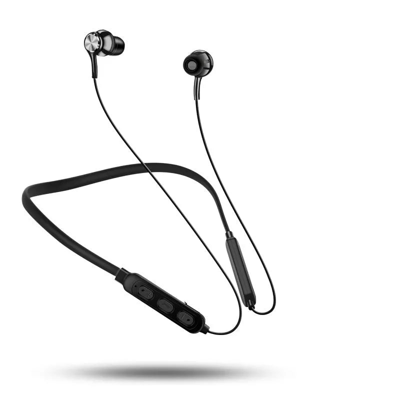 Neckband sports Bluetooth earphones in red, black or white with binaural design
