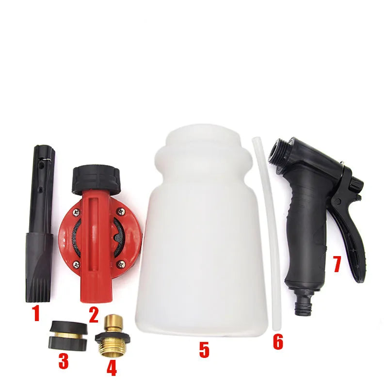 High pressure foam pot water gun for garden watering and pesticide spraying with adjustable pressure settings