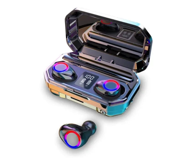 S12 wireless Bluetooth headset with digital display and touch control, in black colour option