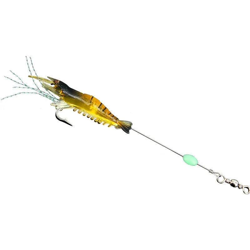 Luer soft fishing lure with hook in six colour variations including luminous options