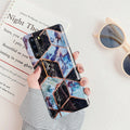 Electroplated marble pattern mobile phone case for Huawei and Samsung devices