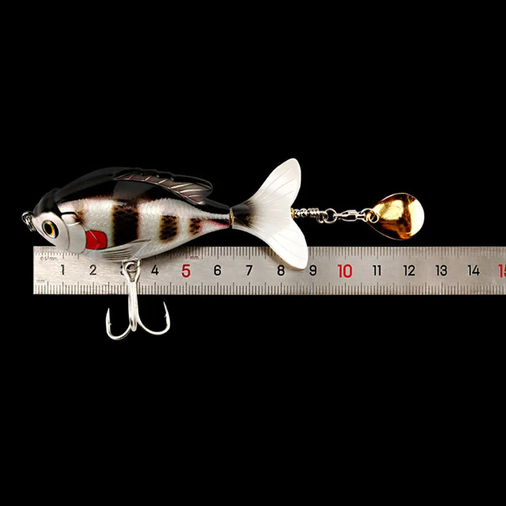 Tractor lure fishing lure 9.5 cm bionic hard bait with three hooks in ABS plastic