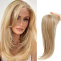 Synthetic inner buckle wig hairpiece in Style 1 colour showing clip attachment on mannequin head