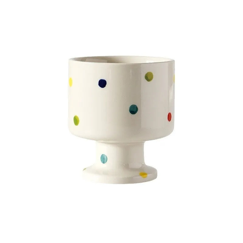 Handmade irregular ceramic mug in solid colour with modern simplicity style