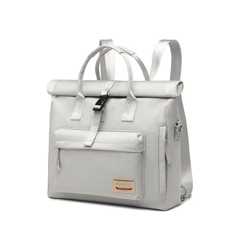 Shockproof waterproof nylon laptop bag showing medium and large size options for different laptop dimensions