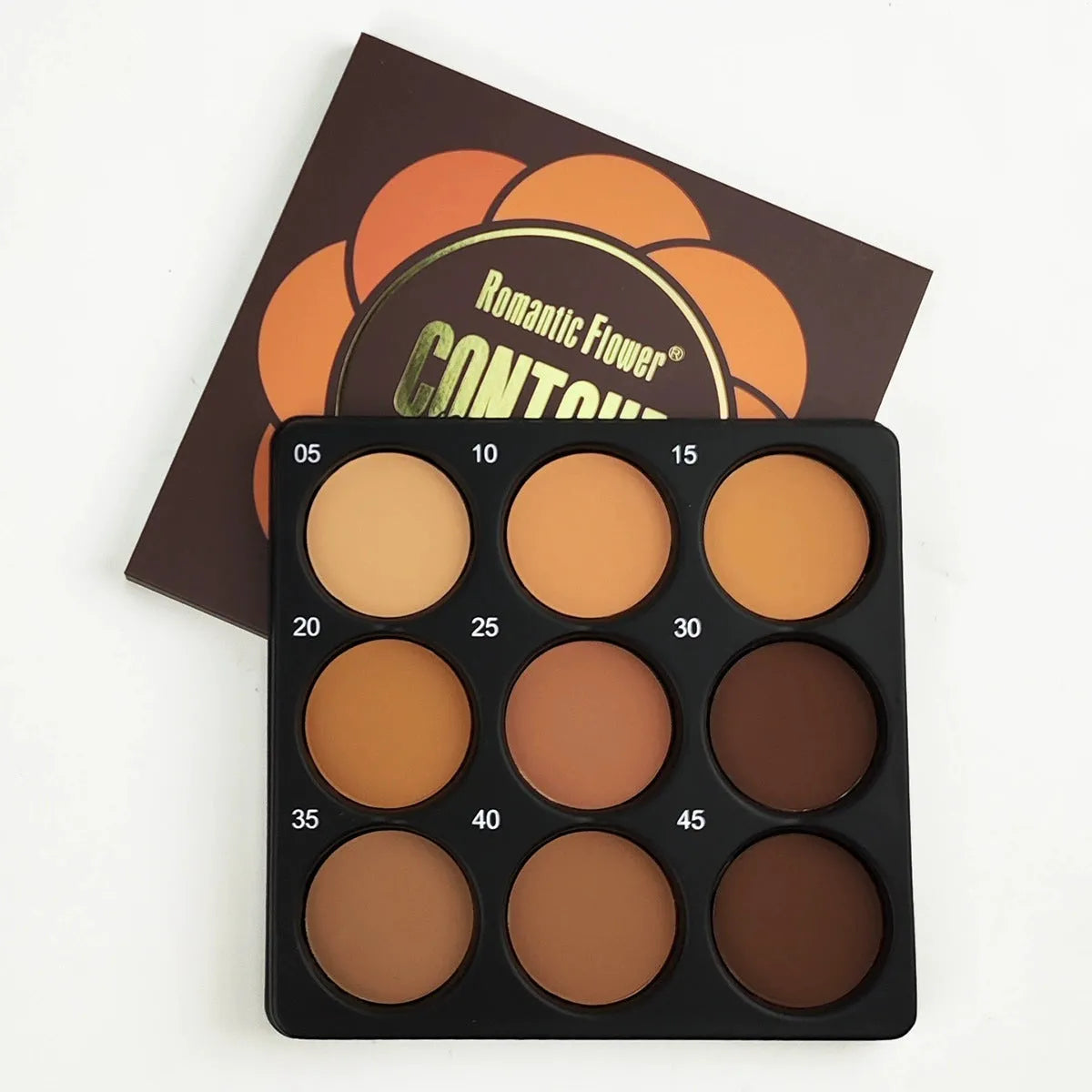 Dark matte 9-colour waterproof makeup palette for punk and fashion styles