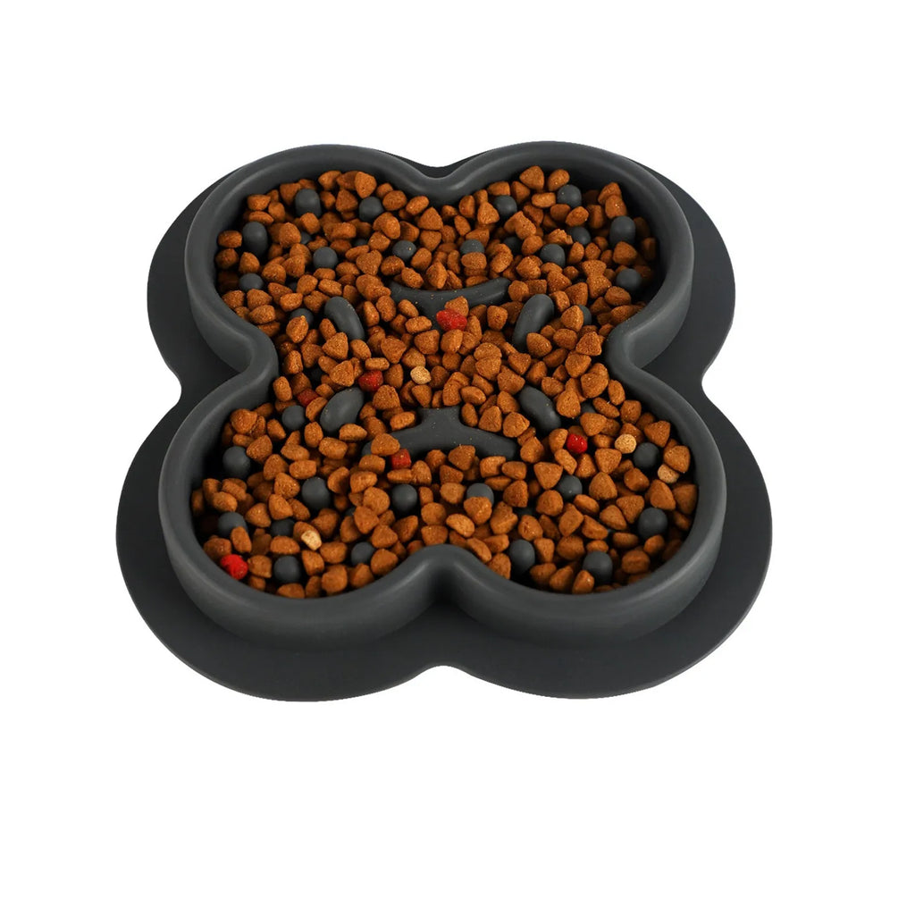 Silicone pet licking mat with raised texture pattern in various colours