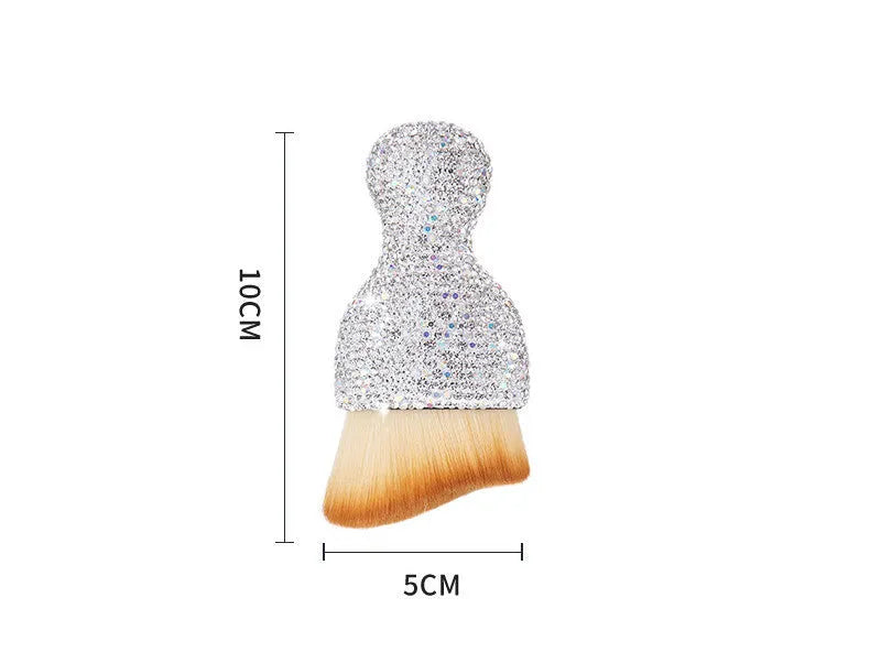 Compact car interior soft brush for dust removal with PVC bristles, 10cm length, in pink