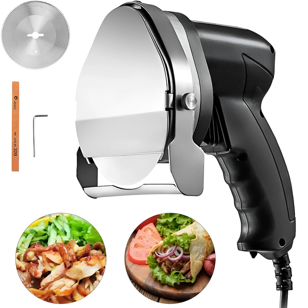 KS-100E black electric meat cleaver with 80W motor for turkey and meat processing