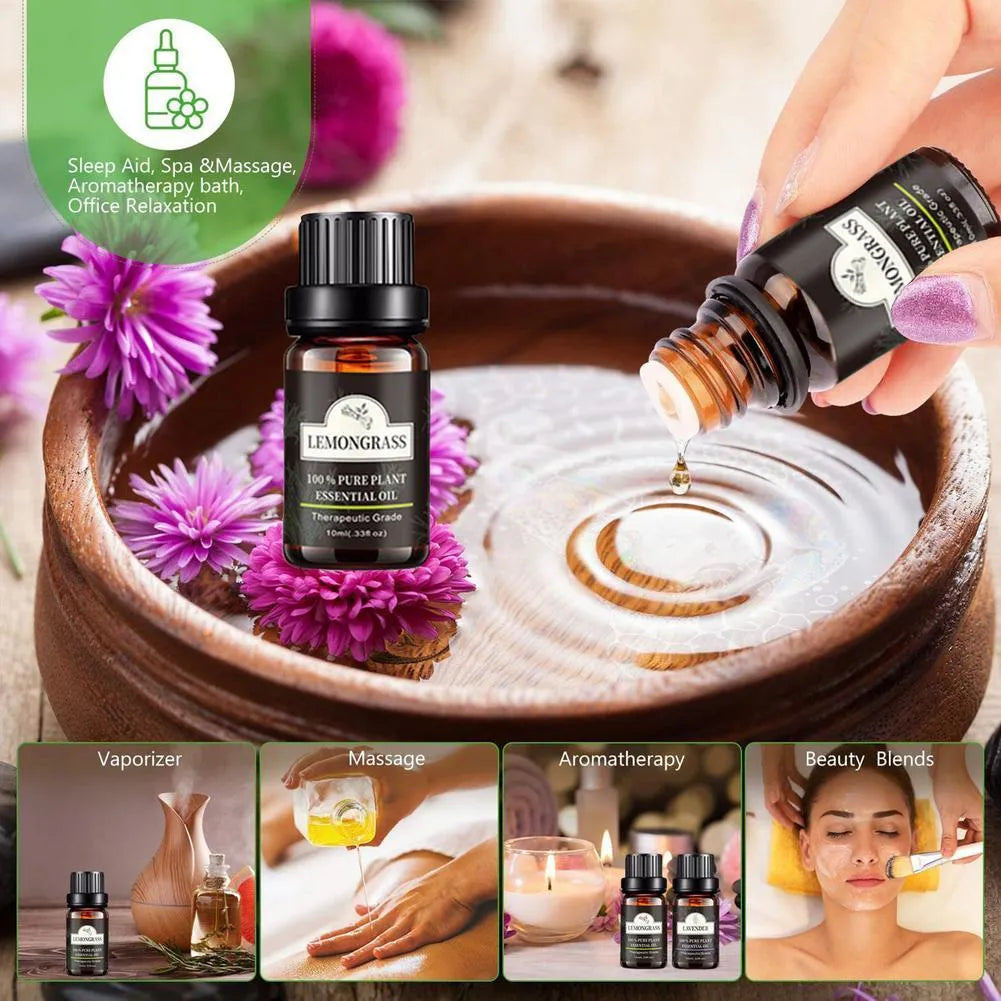 Pure lavender essential oil 10ml bottles in a multipack set