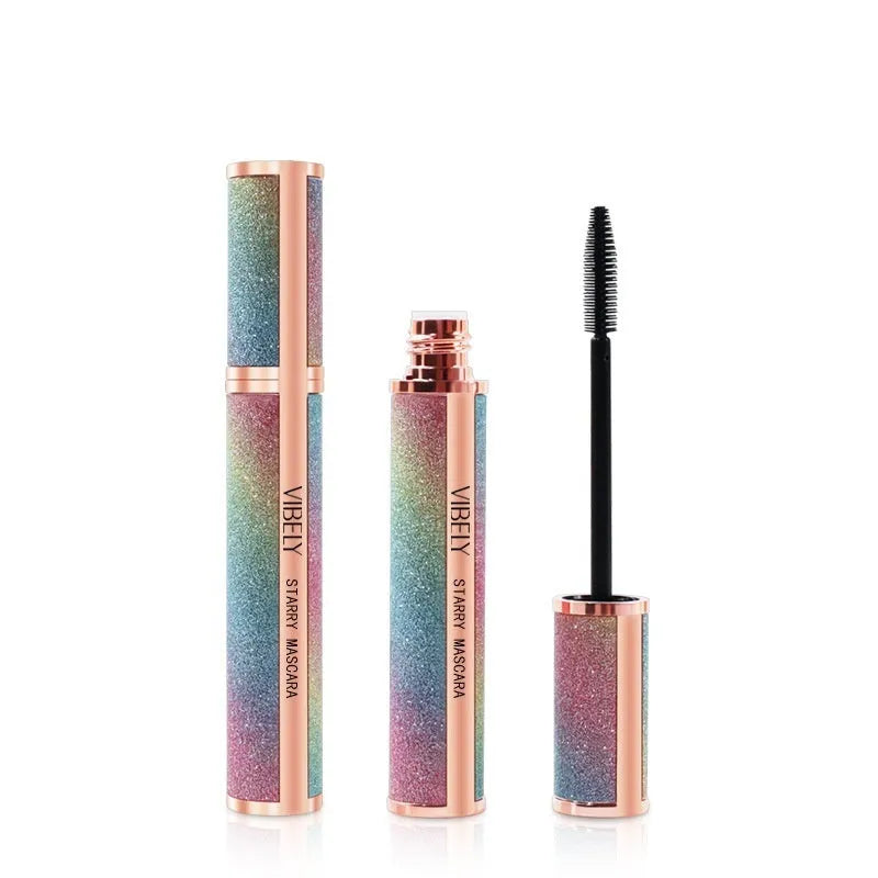 Black 4D curling waterproof mascara for thick lashes in English packaging