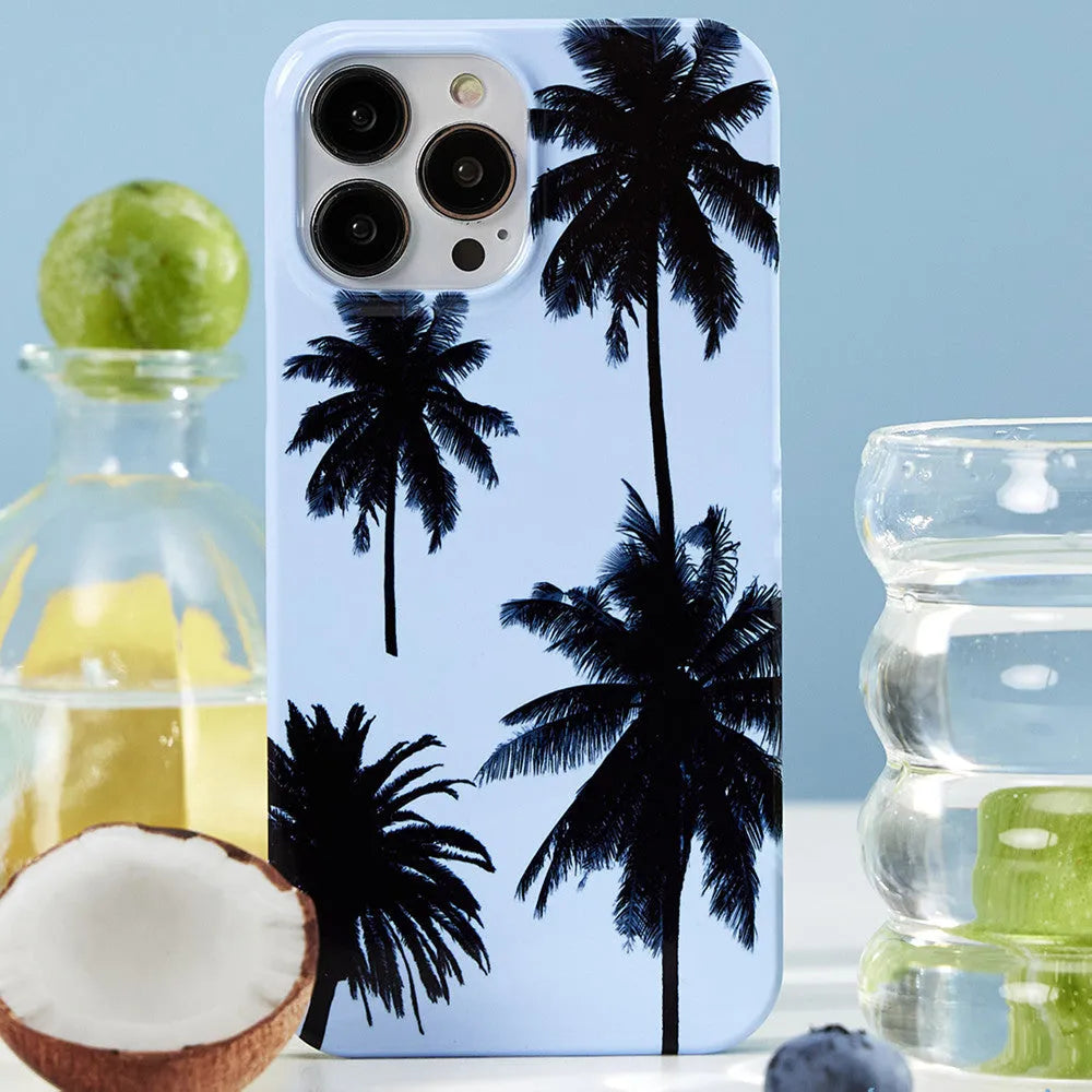 Original summer coconut TPU phone case with bracket for iPhone 14 13 12 11 Pro Max Plus XS XR X - protective bumper cover