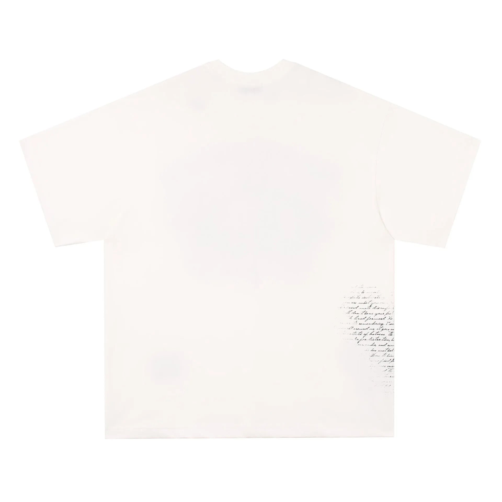 American Retro Hip Hop Gothic cotton T-shirt in black and white colours with letter pattern