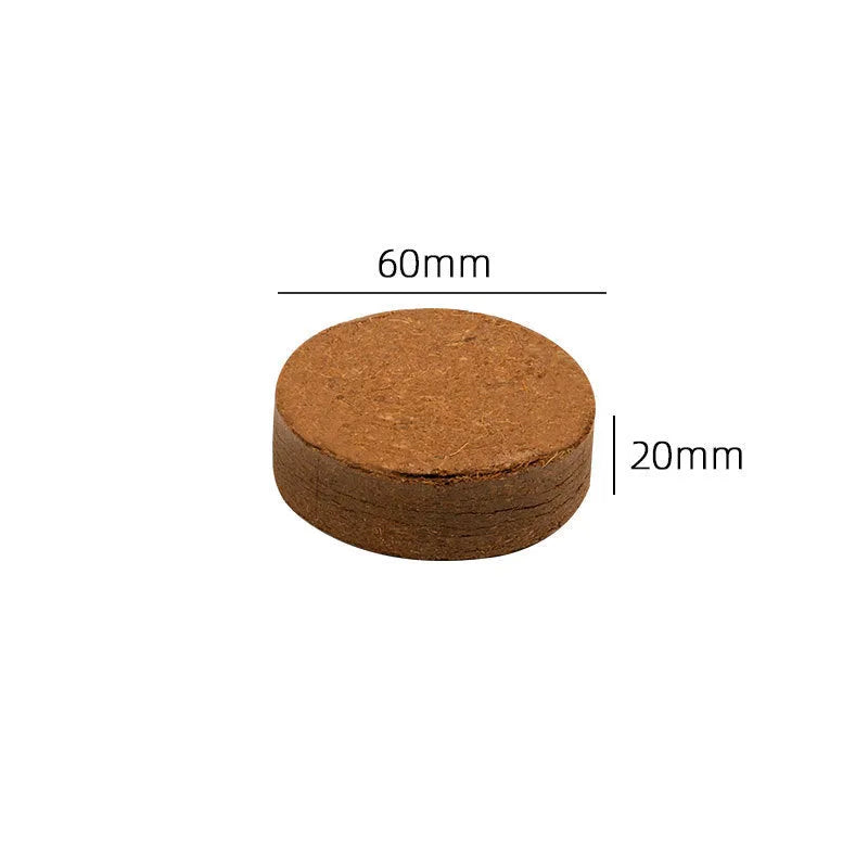 Eight sizes of compressed nutrient soil blocks for vegetable planting and seedling cultivation.