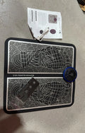 Pulse micro-current intelligent remote control foot massage cushion with leather surface and LCD display panel
